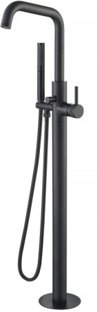 Фото напольный смеситель для ванны allen brau priority 5.31008-31, черный матовый
