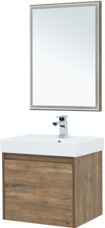 Зеркало с подсветкой Aquanet Nova Lite 60 дуб рустикальный LED