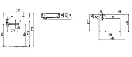 Фото раковина подвесная creavit arya ar065-00cb00e-0000 65*45 см, белая