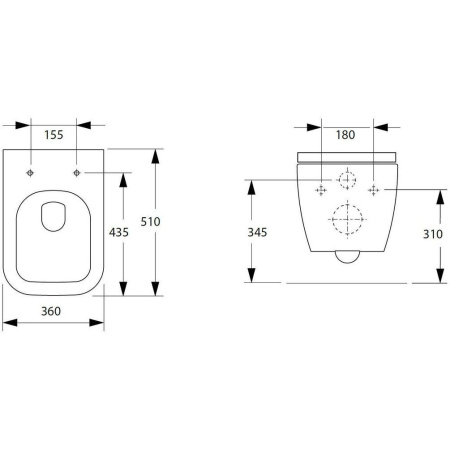 Фото унитаз подвесной безободковый allen brau infinity 4.21004.20, белый глянец