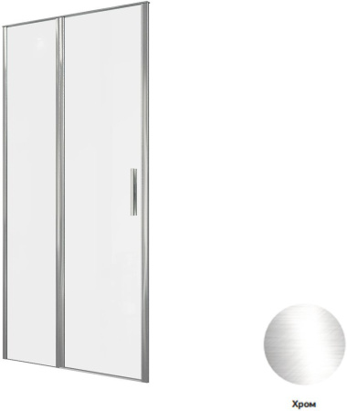 Фото дверь в нишу allen brau priority 3.31028.00 100*200 см, профиль хром/стекло прозрачное