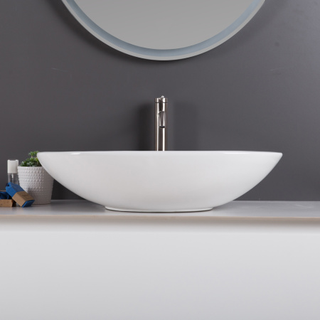 Фото раковина накладная belbagno bb1104 63*41 см, белая