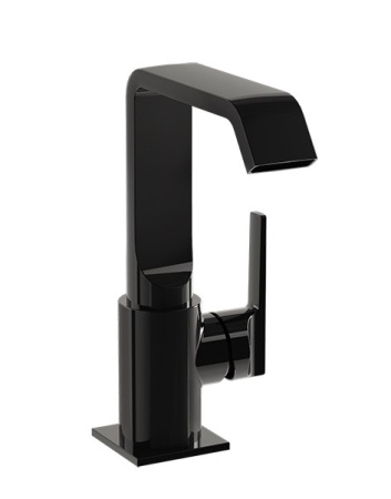 Фото смеситель для раковины vitra suit a4261639, черный глянец