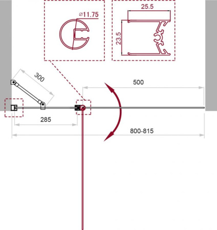 Фото шторка на ванну belbagno uno v-11 80*150 см, профиль хром/стекло прозрачное