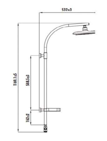 Фото душевая колонна creavit sh772, черный
