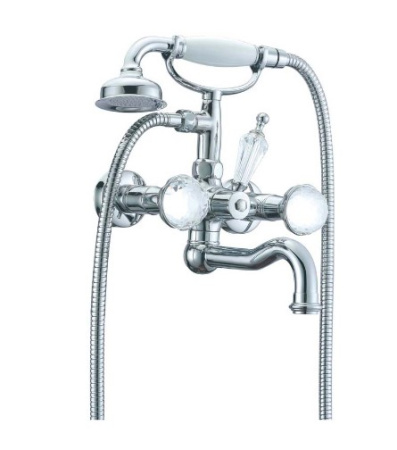 Фото смеситель для ванны boheme brillante presente 353, хром