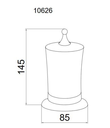 Фото стакан для ватных дисков boheme medici 10626, бронза