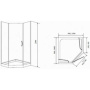 Фото душевой уголок timo by-839 100c 100x100 стекло прозрачное/хром