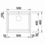 Фото мойка для кухни из искусственного камня blanco subline 500 u 523439 серый беж 45х55