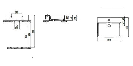 Фото раковина creavit vox 60 см vx260-00cb00e-0000, белая 