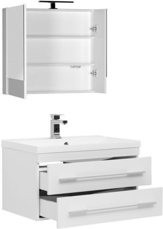 Фото комплект мебели aquanet нота 75 белый (камерино)