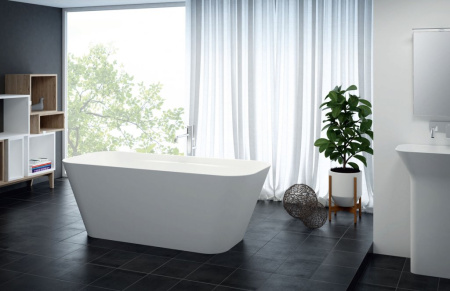 Фото ванна из литого мрамора cezares titan 170*70 см, белая