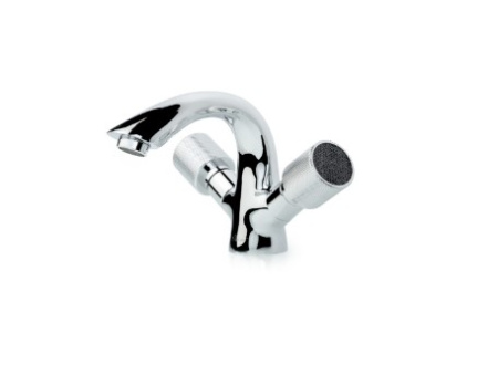 Фото смеситель для раковины boheme royal crystal 271-royal/crst black, хром