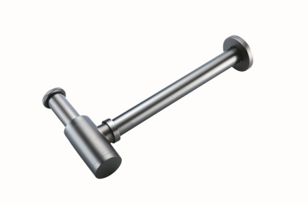 Фото сифон для раковины boheme 609-sgm, черный хром