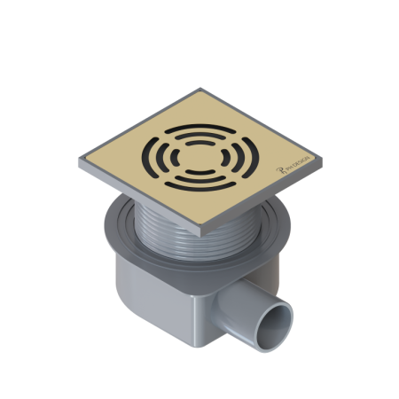 Фото душевой трап boheme smart design 984-10-g 10*10 cm, золото