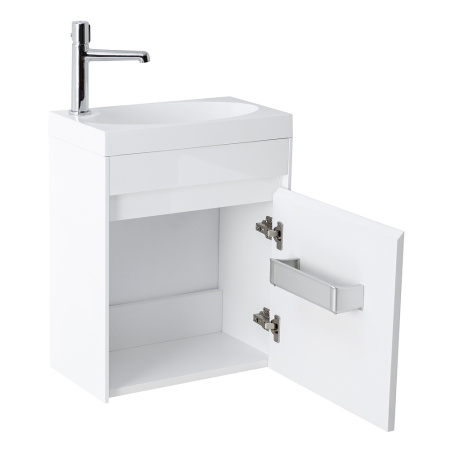 Фото тумба подвесная belbagno pietra mini 46-r bianco lucido