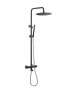 Фото душевая колонна boheme uno термостат 468-t-bcr, черная матовая/хром