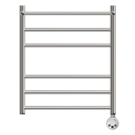 Фото полотенцесушитель электрический point аврора pn10156pe п5 500x600 с полкой левый/правый, хром