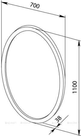 Зеркало с подсветкой Aquanet Сопрано 70 белый
