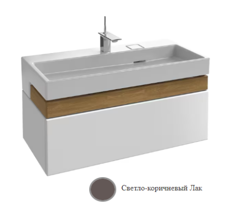 Фото тумба для раковины jacob delafon terrace eb1187-g80 100 см, светло-коричневый лак
