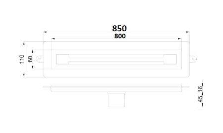 Фото душевой трап boheme trendy 80 см 983-80-cr, хром