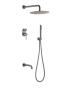 Фото душевая система с изливом boheme uno 464-2-gm, графит