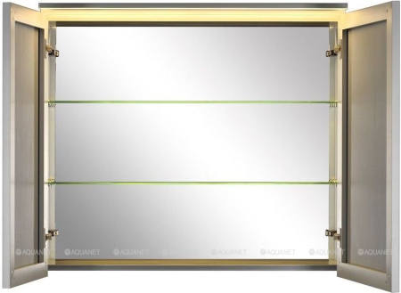 Фото зеркало-шкаф de aqua 80 серебро