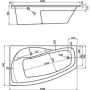 Фото акриловая ванна santek майорка левая 160*95 см, белая