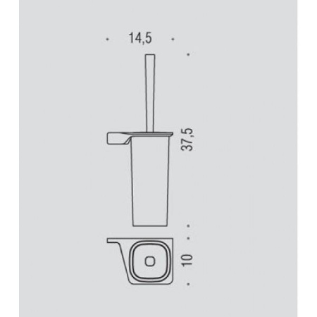 Фото ершик подвесной colombo alize b2507sx, хром
