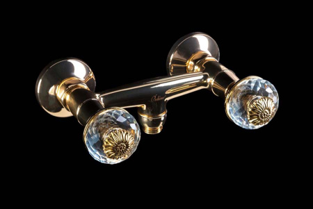 Фото смеситель для душа boheme flora 294-fl, золото