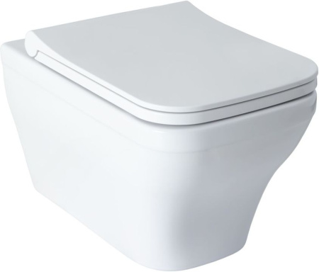 Фото унитаз подвесной безободковый allen brau infinity 4.21011.20, белый глянец