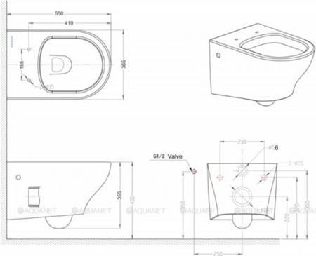 Фото унитаз подвесной bravat rael c01017uw-a-eng белый, сиденье микролифт