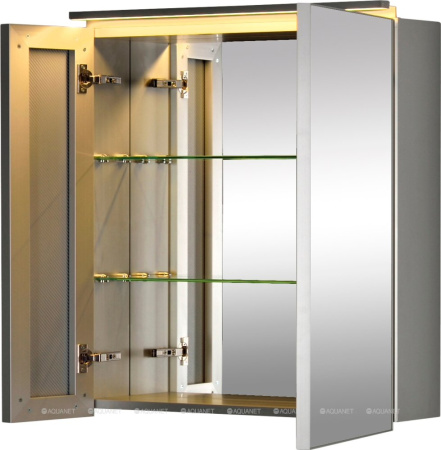 Фото зеркало-шкаф de aqua алюминиум 70 серебро