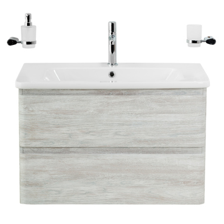 Фото тумба подвесная  belbagno albano-cer 80 rovere vintage bianco 