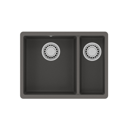 Фото мойка кухонная lemark sinara 550.2-u серый шёлк