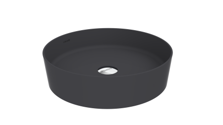 Фото раковина накладная creavit loop 45 см lp145-00am00e-0000, антрацит