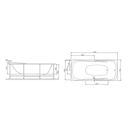 Фото акриловая ванна am.pm sensation 170*75 см, белая Фото акриловая ванна am.pm sensation 170*75 см, белая