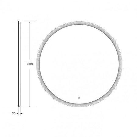 Зеркало с подсветкой Cezares CZR-SPC-ECO-1000-LED-TCH 100 см