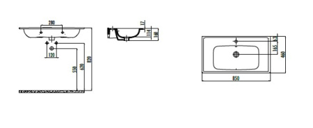 Фото раковина мебельная creavit er085-00cb00e-0000, белая 