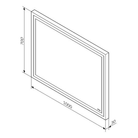 Зеркало с подсветкой Am.Pm Gem M91AMOX1001WG LED 100*70 см