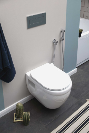 Фото унитаз подвесной безободковый aquanet rimless glide-w cl-11042 белый, сиденье микролифт