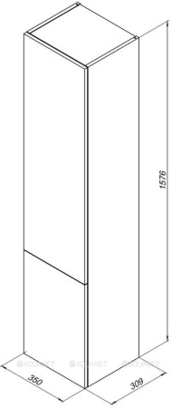 Фото пенал подвесной aquanet алвита 35 серый антрацит