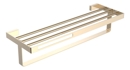 Фото полотенцедержатель с полкой boheme q 10947-g, золото