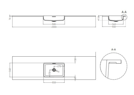 Фото раковина s-stone salini onda plus 1402203mrf, покраска по ral полностью