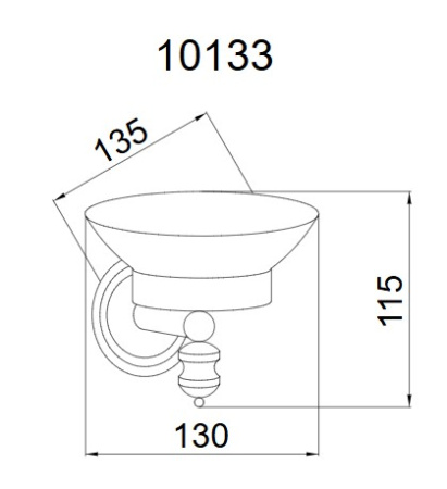 Фото мыльница настенная boheme vogue 10133, хром
