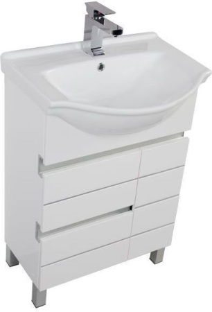 Фото тумба напольная с раковиной aquanet доминика 60 белый