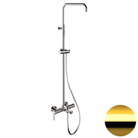 Фото душевая система с изливом remer energy ey34assddo, глянцевое золото