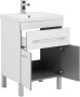 Фото тумба напольная с раковиной aquanet верона 58 белый, 1 ящик 2 дверцы