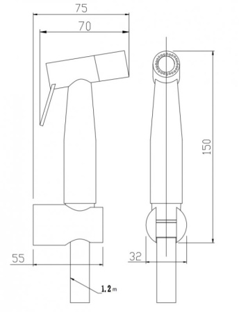 Фото гигиенический душ belbagno bb-ifs1-in, сатин