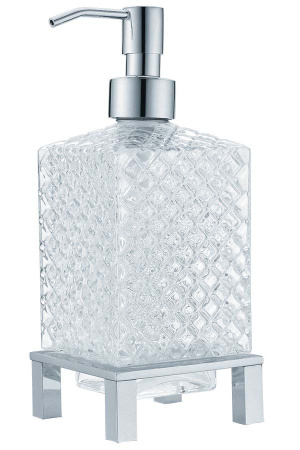 Фото дозатор настольный квадратный boheme 10226, хром